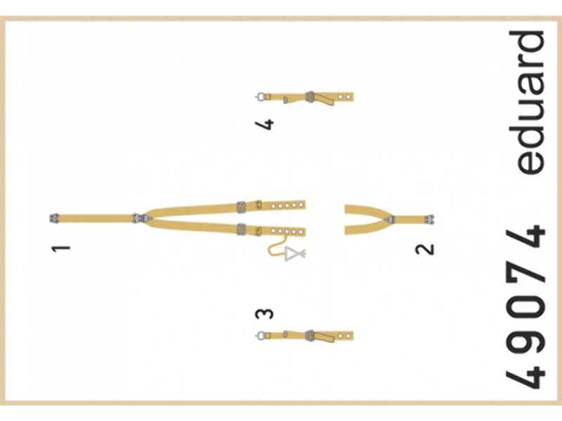 Spitfire Mk. VIII seatbelts SUPERFABRIC 1/48 - Eduard - image 1