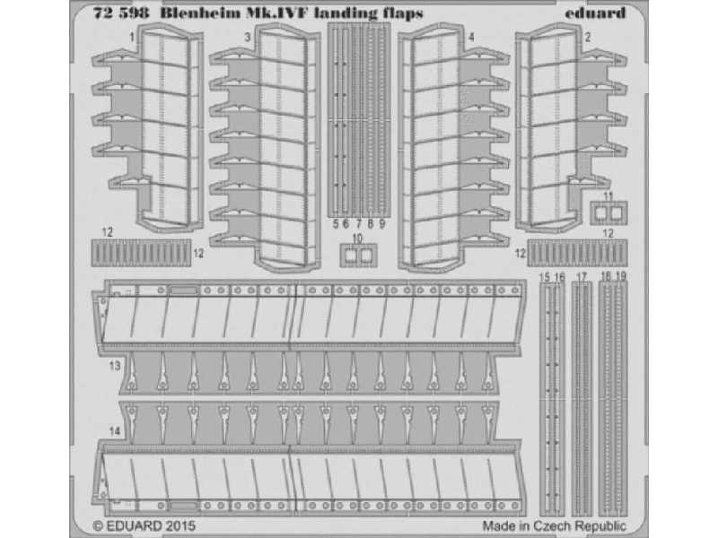 Blenheim Mk. IVF landing flaps 1/72 - Airfix - image 1