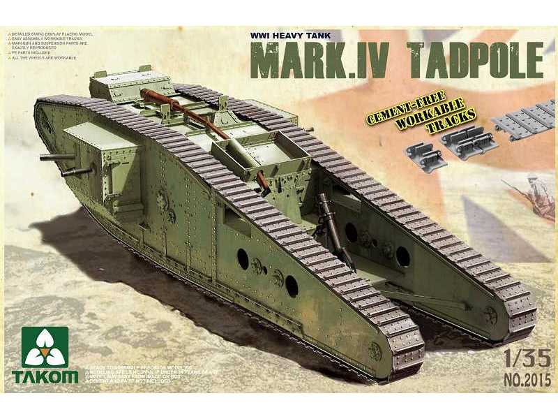 WWI Heavy Tank w/Rear Mortar Mark.IV Tadpole - image 1