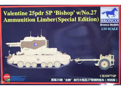 Valentine 25pdr SP Bishop w/No.27 Ammunition Limber - image 1