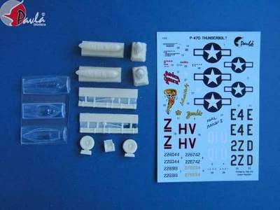 P-47 PLUS upgrade set vacu canopies, seat, auxiliary tanks, Bazo - image 1