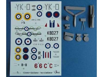 Gloster Gladiator upgrade + decal sheet For all kits - image 1