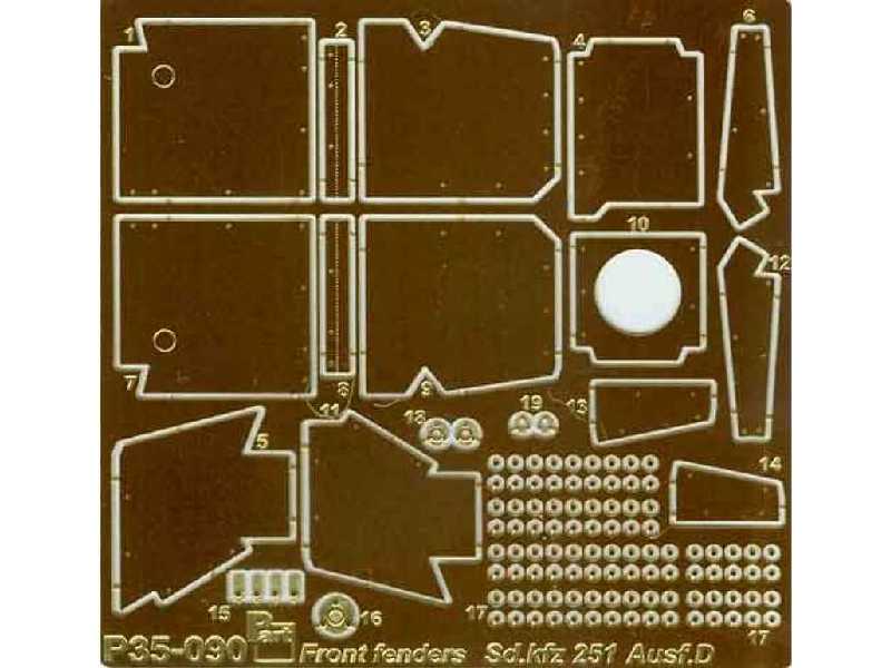 Sd.Kfz 251/1 Ausf.D front fenders AFV Club - image 1 Sd.Kfz 251/1 Ausf.D front fenders AFV Club - image 1