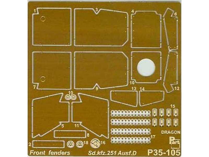 Sd.Kfz.251/1 Ausf.D front fenders Dragon - image 1