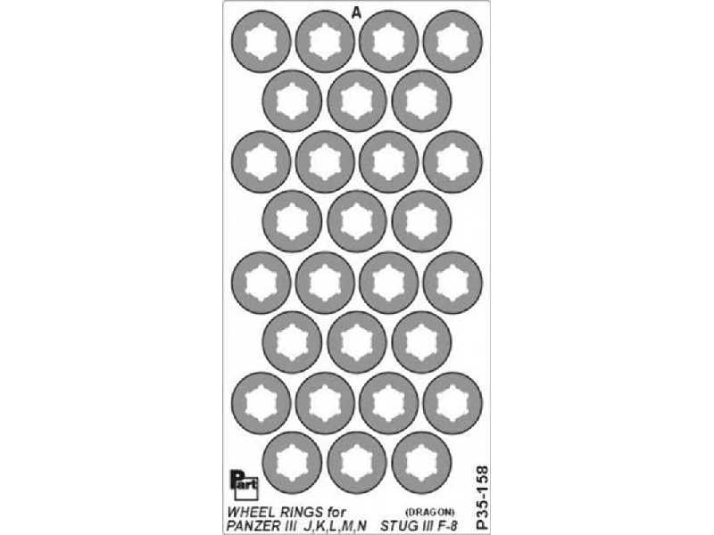 StuG III Ausf wheel rings Tamiya - image 1