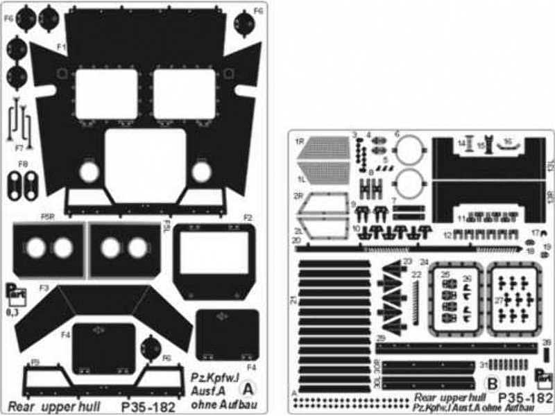 PzKpfw I Ausf. A ohne Aufbau rear upper hull Tristar - image 1