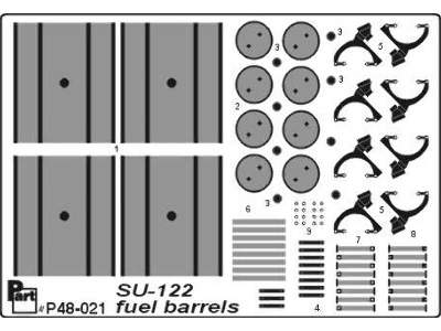 SU-122 fuel barrels Tamiya - image 1