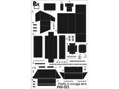 Sherman Firefly Ic storage bins Tamiya - image 1