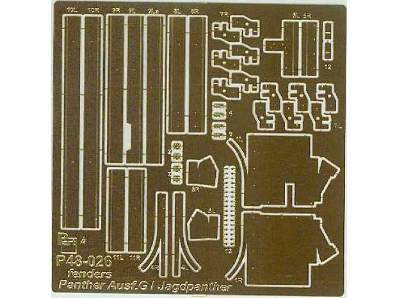 Panther/Jagdpanther fenders Tamiya - image 1 Panther/Jagdpanther fenders Tamiya - image 1