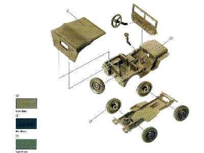 Willys Jeep - 2 fast assembly kits  - image 2