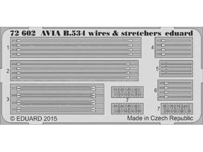 Avia B.534 wires & stretchers 1/72 - Eduard - image 1