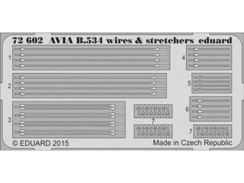 Avia B.534 wires & stretchers 1/72 - Eduard - image 1
