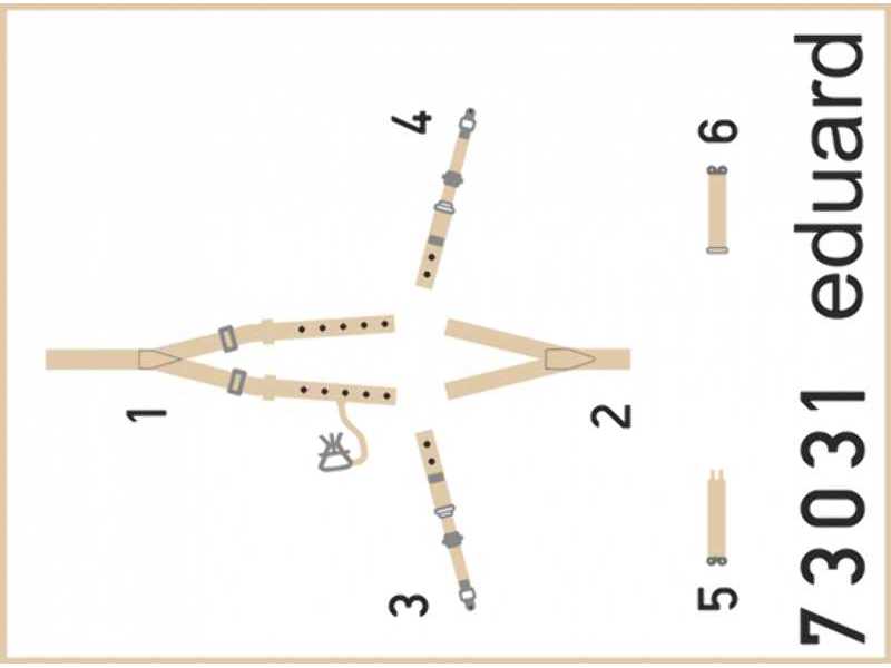 Defiant Mk. I seatbelts SUPERFABRIC 1/72 - Airfix - image 1