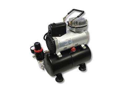 AF186 oil-less airbrush compressor with tank w/FAN - image 2