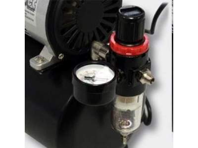AF186 oil-less airbrush compressor with tank w/FAN - image 3
