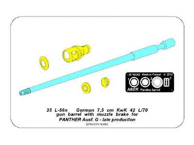 7,5cm KwK 42 L/70 gun barrel for Panther G - late production - image 6