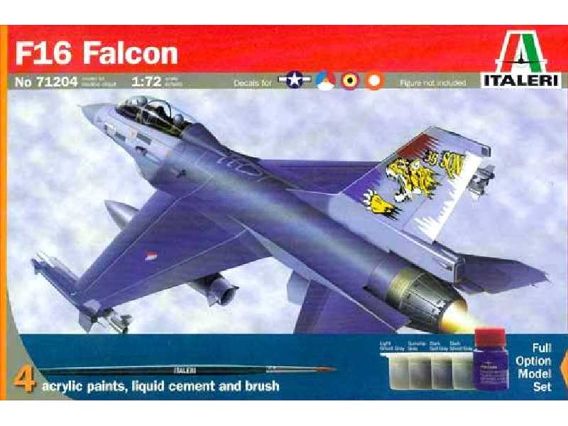 F-16 Falcon w/Paints and Glue - image 1