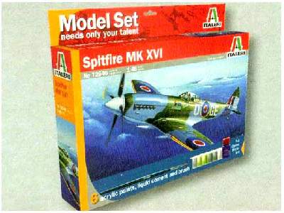 Spitfire Mk XVI w/Paints and Glue - image 1