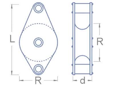 Pulley L: 7,5 R: 3 d: 2,4 - image 2