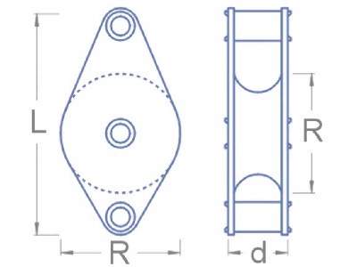 Pulley L: 8,5 R: 4 d: 2,4 - image 2