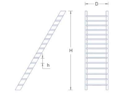 Ladder h: 4,4 D: 15 H: 70 - image 2