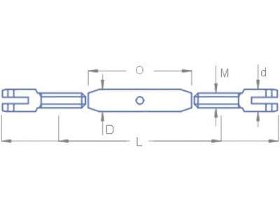 Turnbuckle M2 O: 10 L-min: 18 L-max: 24 D/d: 3 - image 2