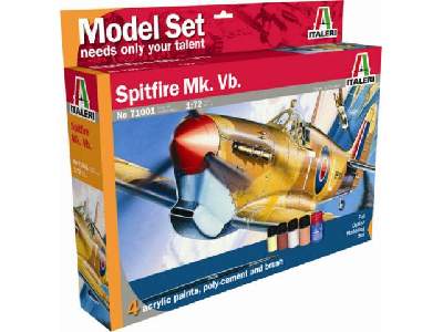 Spitfire Mk.Vb w/Paints and Glue - image 1