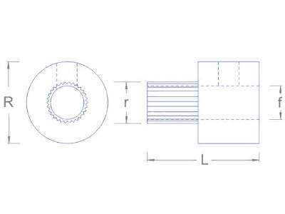 Gearwheel with collet f: 2,0 r: 3,2 R: 6,0 L: 7,0 - image 2