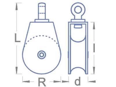 Pulley L: 8 R: 4 l: 5,5 f: 1,2 d: 2,3 - image 2