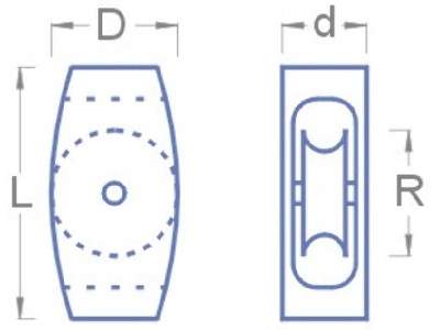 Roller L: 8 D/R: 4 d: 3 - image 2