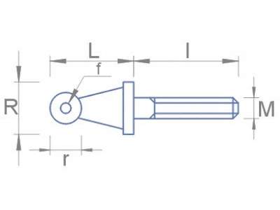 Screw R: 2,5 l: 5 r: 2 f: 1 M: 1,4 L: 4,5 - image 2