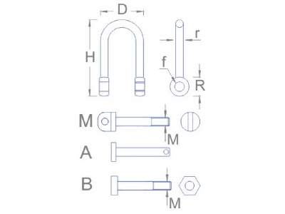 Shackles  H: 15,0 D: 11,0 Type: A r: 2,3 - image 2