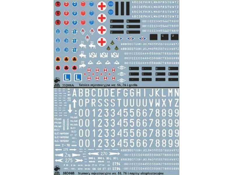 Polish Army vehicles<br>Registration numbers 56 & 76 pattern, - image 1