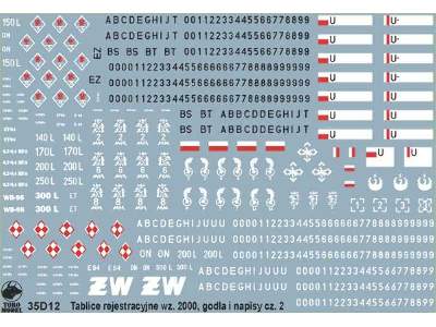 Polish Army vehicle Registration numbers 2000 pattern vol.2 - image 1