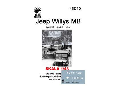 Jeep Willys MB - Polish Army (decals for two vehicles), 1945 - image 1