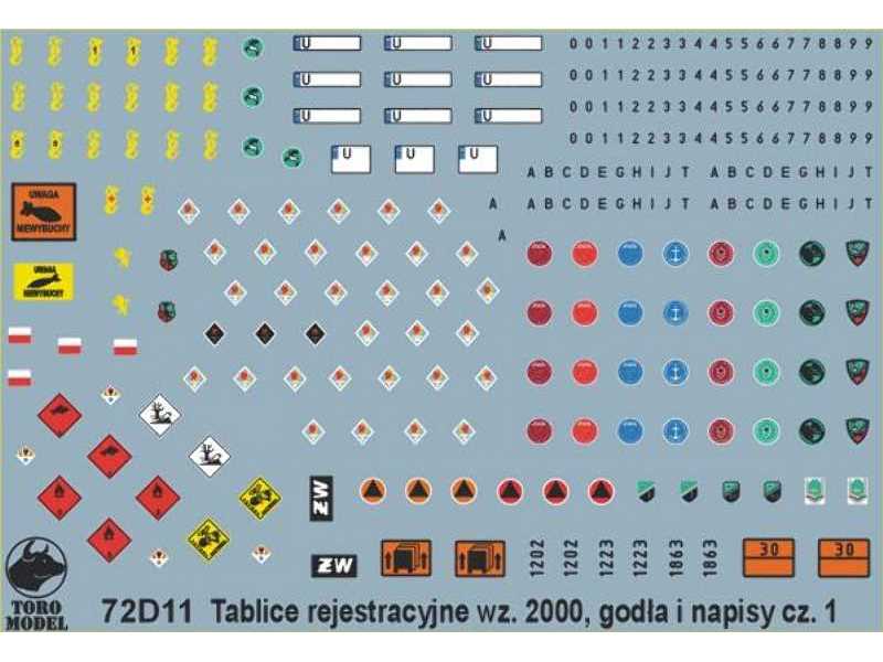 Polish Army vehicles - Registration numbers 2000 pattern, vol.1 - image 1