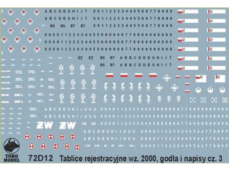 Polish Army vehicles - Registration numbers 2000 pattern, vol.2 - image 1