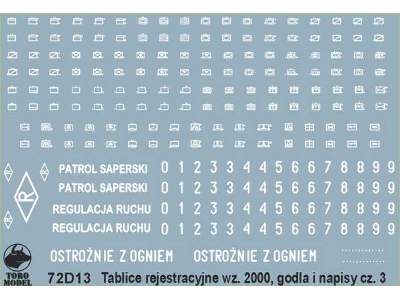 Polish Army vehicles - Registration numbers 2000 pattern, vol.3 - image 1