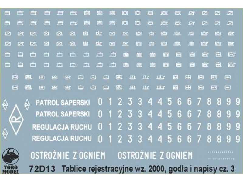 Polish Army vehicles - Registration numbers 2000 pattern, vol.3 - image 1