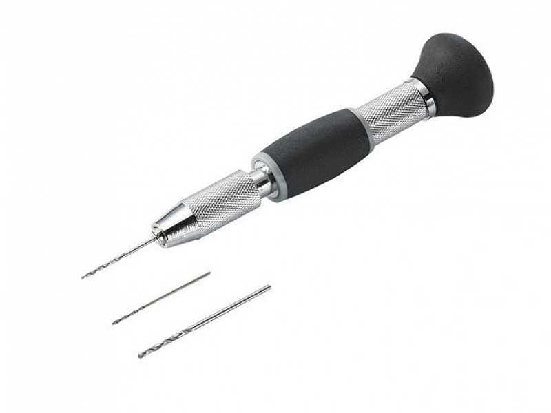 Hand Drill inc. 3 Drill Bits - image 1