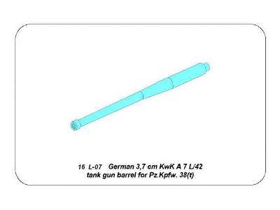 German 3,7 cm KwK A 7 L/42 tank gun barrel for Pz.Kpfw. 38(t)  - image 8