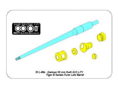 88mm KwK 43/3 L/71 barrel for German Heavy Tank Tiger B  - image 7