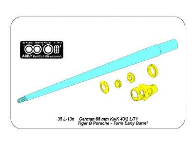 88 mm Kwk 43/2 L/71 barrel for German Heavy Tank Tiger B Porsche - image 6