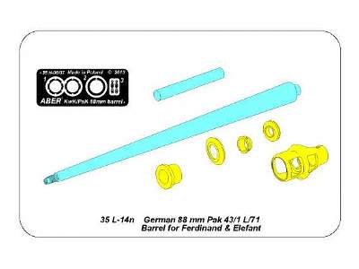 88 mm Pak 43/1 L/71 Barrel for German Ferdinand or Elefant - image 6
