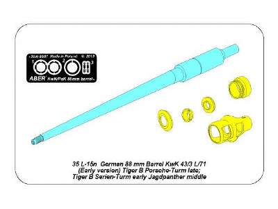 88 mm Kwk 43/3 L/71(Early) for German Tiger B Porsche - Late - image 6