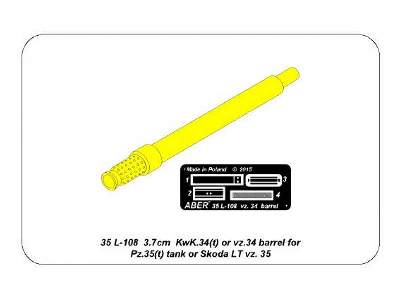 3,7cm KwK.34(t) or vz. 34 barrel for Pz.35(t) tank   - image 5