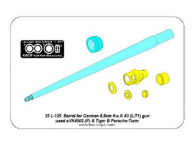 Barrel for German 8,8cm Kw.K 43 (L/71) gun used on VK4502 (P)  - image 13