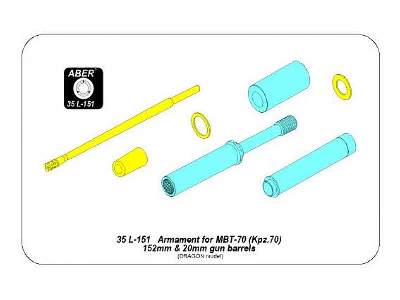 Armament for MBT-70 - 152mm and 20mm gun barrels   - image 14