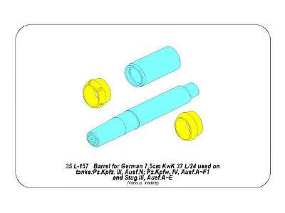 75mm KwK 37 L/24 barrel for Pz.Kpfw.III.Ausf.N and Pz.Kpfw.IV  - image 12