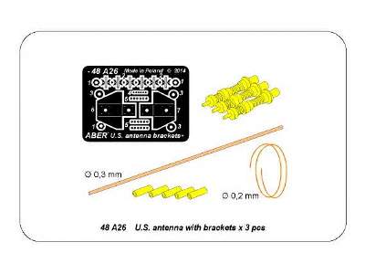 US antenna with brackets (set of 3 pcs.)  - image 4